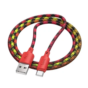Kabel USB A do USB C Hoco 3A 1 m X116 gradient czerwony - Kable USB - miniaturka - grafika 1