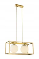 Lampy sufitowe - Lampa sufitowa wisząca Avelin 2, 2*E27, złota, Gtv - miniaturka - grafika 1