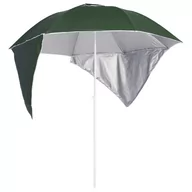 Parasole ogrodowe - Parasol plażowy ze ściankami bocznymi, zielony, 215 cm - miniaturka - grafika 1
