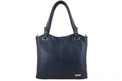 Torebki damskie - Codzienna duża torebka damska - Granatowa - miniaturka - grafika 1