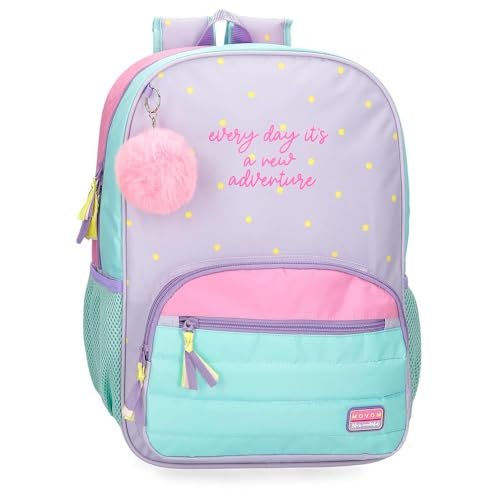 Movom New Adventure Plecak szkolny Wielobarwny 30x38x12 cms 13,68L Poliester, Biały, Talla única, plecak szkolny