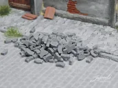 Akcesoria do gier planszowych - Juweela Kostka Brukowa typu W - Ciemnoszara 1000 szt. - miniaturka - grafika 1