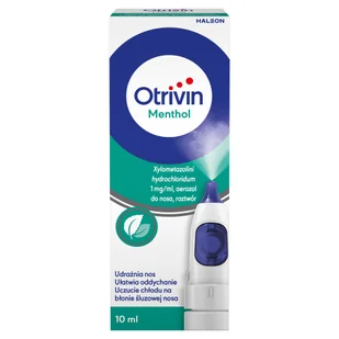 Novartis Otrivin Menthol 0,1% 10 ml - Przeziębienie i grypa - miniaturka - grafika 1