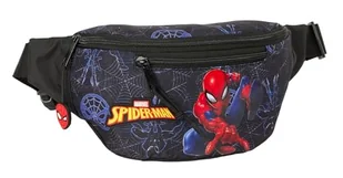 Safta SPIDERMAN ATTACK saszetka biodrowa z zewnętrzną kieszenią, idealna dla młodzieży i dzieci w różnym wieku, wygodna i wszechstronna, jakość i wytrzymałość, 23 x 9 x 12 cm, Czarny (Black), M, - Nerki - miniaturka - grafika 1
