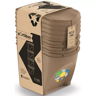 ŚMIETNIK KOSZE NA ŚMIECI 25 L SORTIBOX SET4 SZT. ECO WOOD - Kosze na śmieci - miniaturka - grafika 3