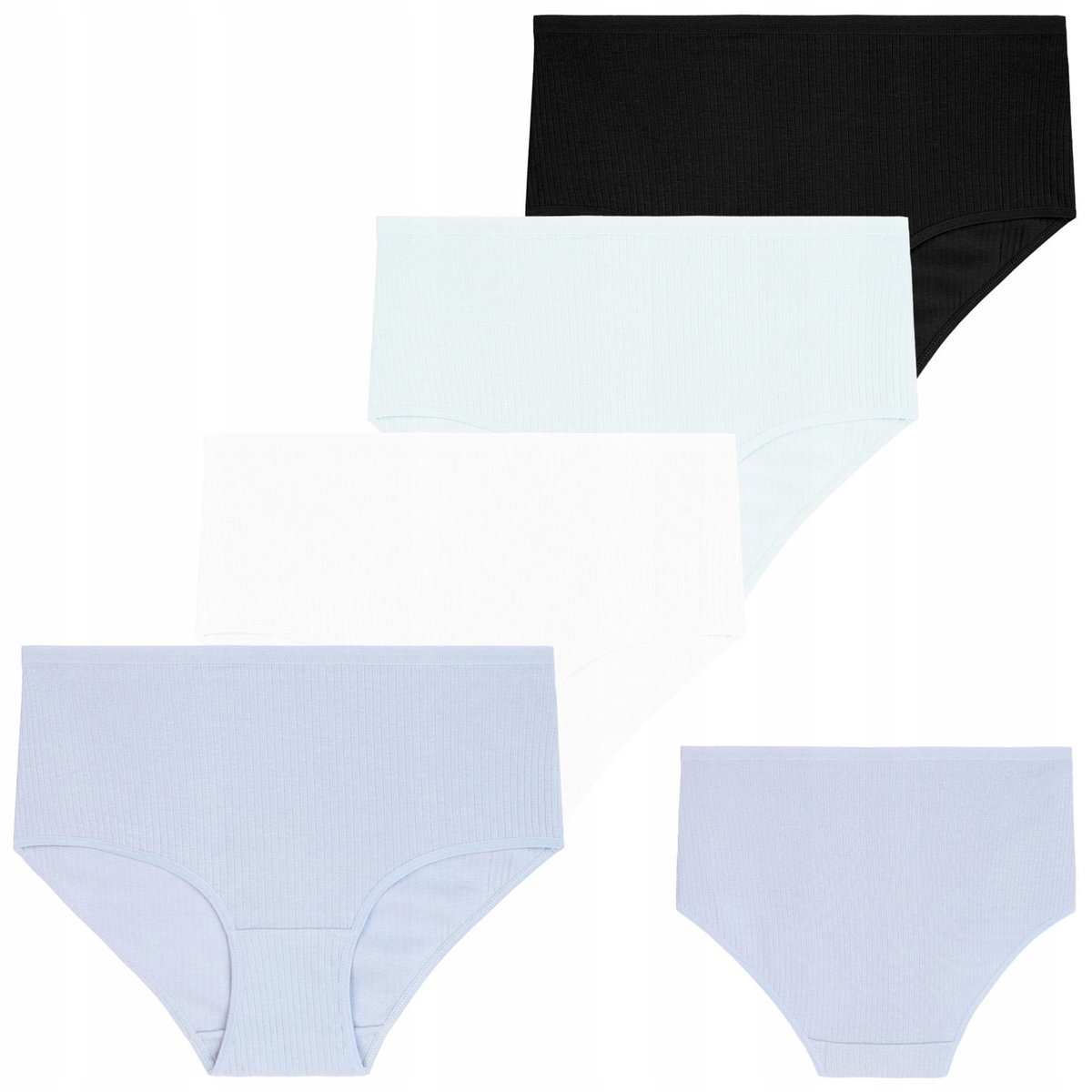 4X FIGI MAJTKI DAMSKIE MAXI BIKINI WYSOKI STAN BAWEŁNIANE GŁADKIE MORAJ 4XL