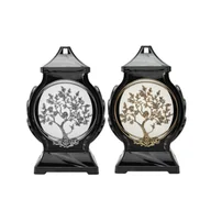 Lampiony i znicze - Znicz szklany Lampion drzewo 29 cm OBM mix - miniaturka - grafika 1