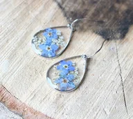 Kolczyki - Magia żywicy - kolczyki niezapominajki - miniaturka - grafika 1