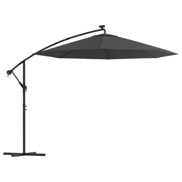 VMP Parasol Ogrodowy Na Wysięgniku Składany Mocny Wiszący Led 300 Cm