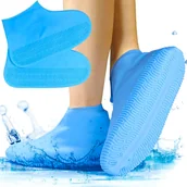 Pokrowce na ubrania - WODOODPORNE OCHRANIACZE NAKŁADKI NA BUTY NA DESZCZ ANTYPOŚLIZGOWE KALOSZE L - miniaturka - grafika 1