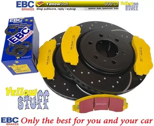 Przednie klocki YellowStuff + NAWIERCANE NACINANE tarcze hamulcowe EBC seria GD Ford F-150 2010- - Tarcze hamulcowe - miniaturka - grafika 2