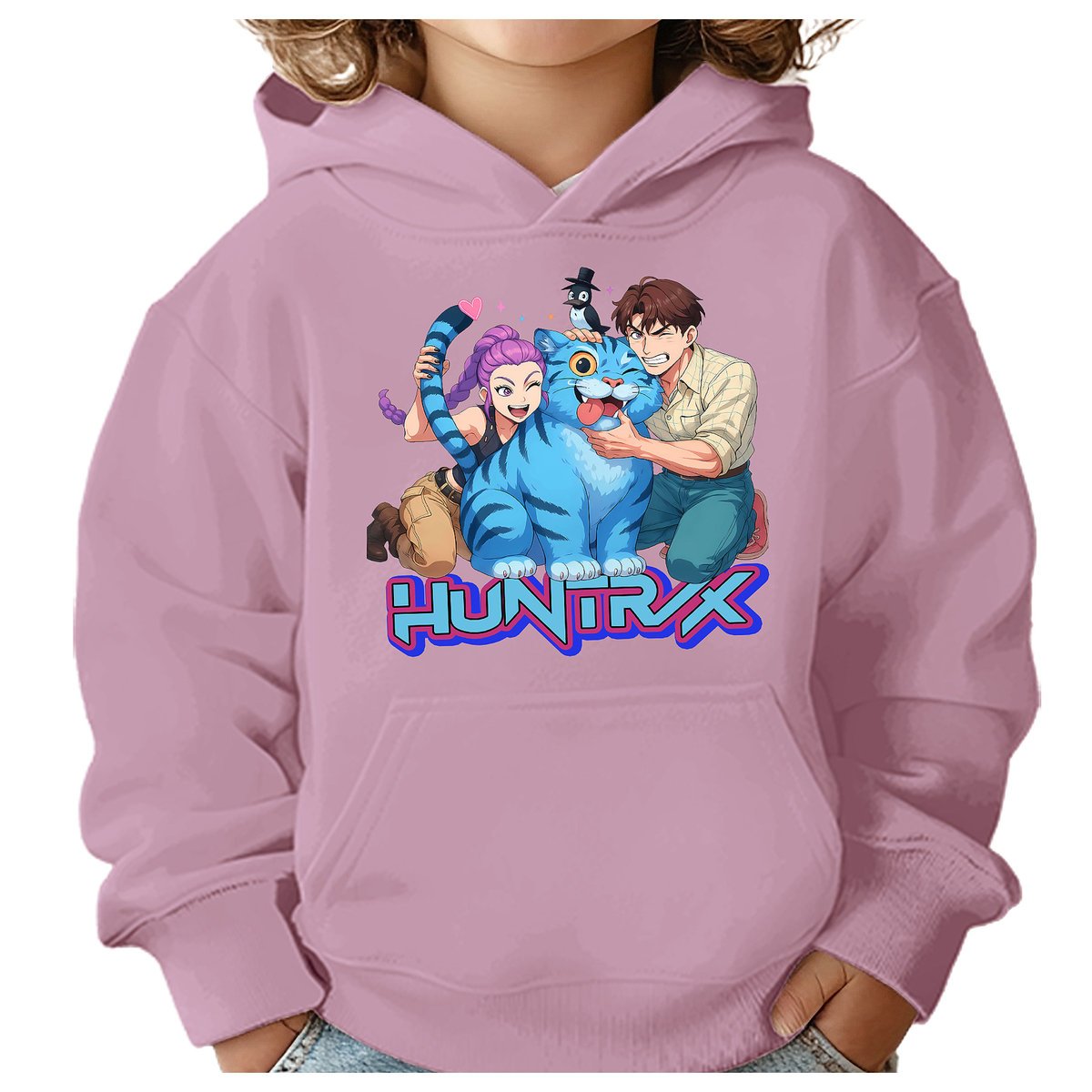 BLUZA DZIECIĘCA KPOP DEMON HUNTERS HUNTRIX 104 Z KAPTUREM BAWEŁNIANA