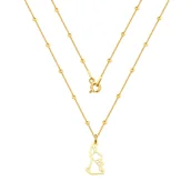 Naszyjniki - Naszyjnik pozłacany z królikiem origami - miniaturka - grafika 1