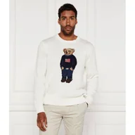 Swetry męskie - POLO RALPH LAUREN Lniany sweter Regular Fit - miniaturka - grafika 1