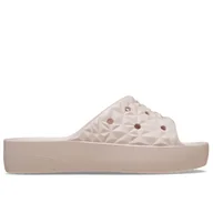 Klapki i japonki damskie - Klapki Crocs Classic Platform Geometric 209564-6UR - beżowe - miniaturka - grafika 1