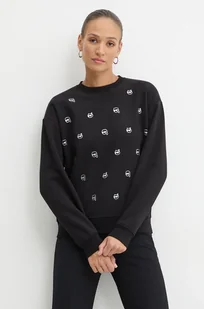 Karl Lagerfeld bluza damska kolor czarny z aplikacją 246W1800 - Bluzy damskie - miniaturka - grafika 1