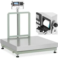Wagi specjalistyczne - Waga platformowa z drukarką etykiet LCD 100 x 100 cm 600 kg / 50 g - miniaturka - grafika 1