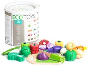 Zabawki AGD - EcoToys Drewniane warzywa do krojenia 20szt - miniaturka - grafika 1