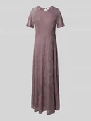 Sukienki - Długa sukienka z koronki z okrągłym dekoltem - miniaturka - grafika 1