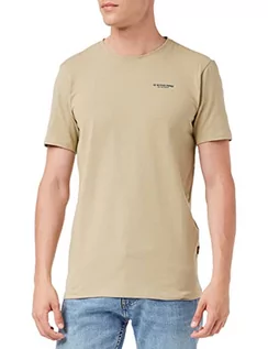 Koszulki męskie - G-STAR RAW Męski T-shirt Slim Base R S, beżowy/khaki (Tree House C723-c941), S - grafika 1