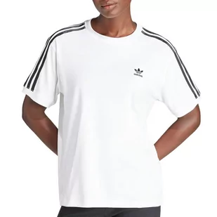 Koszulka adidas Originals 3-Stripes IR8051 - biała - Koszulki sportowe damskie - miniaturka - grafika 1