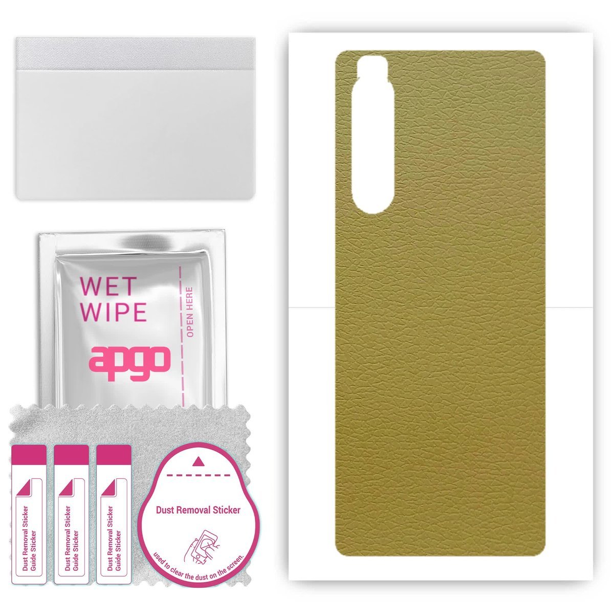 Folia naklejka skórka strukturalna na TYŁ do Sony Xperia 1 II - Skóra Oliwkowa - apgo SKINS