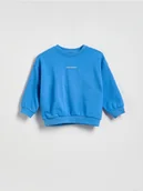Bluzy i sweterki niemowlęce - Reserved - Bawełniana bluza oversize - niebieski - miniaturka - grafika 1