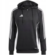 Bluzy męskie - Bluza męska adidas Tiro 24 Training Hooded czarna IJ9957 S - miniaturka - grafika 1