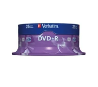 Nośniki danych - Płyta DVD+R 4,7gb x16 VERBATIM cake 25szt -ver43500- - miniaturka - grafika 1