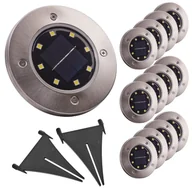 Lampy ogrodowe - Lampa Solarna Ogrodowa Led Najazdowa Gruntowa 12Szt - miniaturka - grafika 1