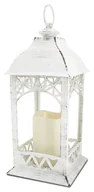 Lampy ogrodowe - Lampion biały LED - ozdobna latarenka - miniaturka - grafika 1
