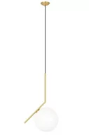 Lampy sufitowe - KingHome Lampa wisząca 180x20cm Halm złoto-biała MD10563-1-200T - miniaturka - grafika 1