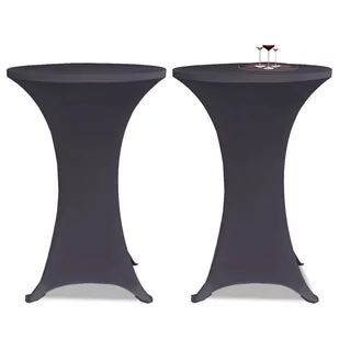 vidaXL Elastyczne nakrycie stołu antracytowe 2 szt. 80 cm - Obrusy i serwetki - miniaturka - grafika 1