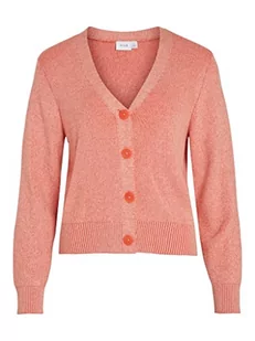 Vila Damski kardigan Viril Multi Short L/S Knit Cardigan-noos, Misty Rose/Detail:w. Tigerlily, S - Swetry damskie - miniaturka - grafika 1