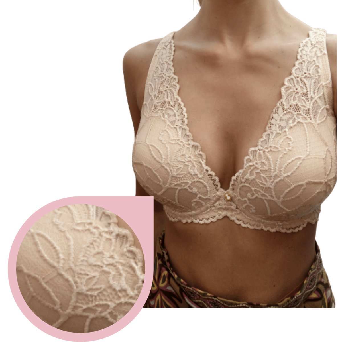 Biustonosz LEMAX ANGELINA Push up beż - 70B