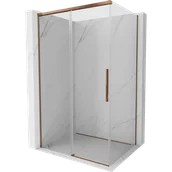 Kabiny prysznicowe - Mexen Rox kabina prysznicowa rozsuwana 155 x 110 cm, transparent, różowe złoto - 8C2-155-110-60-00 - miniaturka - grafika 1