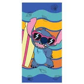 Okrycia kąpielowe dla dzieci - Ręcznik kąpielowy plażowy na basen szybkoschnący Stitch Stich Surfer 70x140 - miniaturka - grafika 1