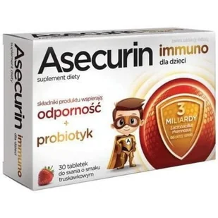 Asecurin Immuno dla dzieci, tabletki do ssania, 30 szt. - Witaminy i minerały - miniaturka - grafika 1