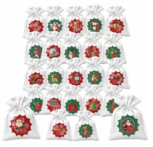 KALENDARZ ADWENTOWY WORECZKI ŚWIĘTA 24 SZT Y4 - Ozdoby bożonarodzeniowe - miniaturka - grafika 1