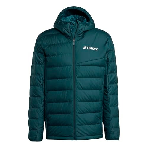 adidas Mężczyźni Terrex Multi Light Down CLIMAWARM Hooded Jacket, Aurora Ivy, S