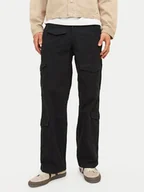 Spodnie męskie - Jack&Jones Spodnie materiałowe Bill 12258307 Czarny Relaxed Fit - miniaturka - grafika 1