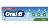 Pasty do zębów - Oral-B 1-2-3 pasta do mycia zębów miętowa - 75ml - miniaturka - grafika 1
