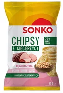 Chipsy - Sonko Chipsy z ciecierzycy wędzona szynka 60 g - miniaturka - grafika 1