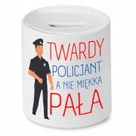 Skarbonki - SKARBONKA DLA POLICJANTA TWARDY POLICJANT PREZENT z Nadrukiem ze Zdjęciem - miniaturka - grafika 1