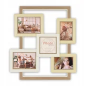 Ramki na zdjęcia - Multirama galeria 5 zdjęć prostokąt Marsala brąz - miniaturka - grafika 1