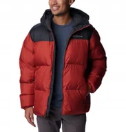 Kurtki męskie - Columbia Puffect Hooded Jacket 2008413849 Pomarańczowe M - miniaturka - grafika 1