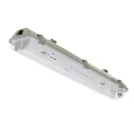 Świetlówki - Oprawa IP65 Loyal Lighting dla 2xtuba LED 60cm, AC230V, zas.jednstr, transp. - miniaturka - grafika 1