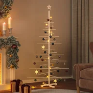 Choinki - vidaXL Drewniana choinka do udekorowania, 180 cm, lite drewno sosnowe - miniaturka - grafika 1