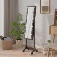 Lustra - Lustro stojące z LED czarne 34x37x146 cm - miniaturka - grafika 1