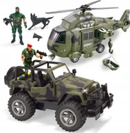 Zabawki zdalnie sterowane - ZESTAW ZABAWEK ZABAWKI WOJSKOWE WOJSKO CIĘŻARÓWKA HELIKOPTER DLA DZIECI - miniaturka - grafika 1